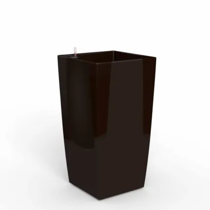 Cube reprezentacyjna donica w kolorze brązowym z wkładem nawadniającym 39x39x76