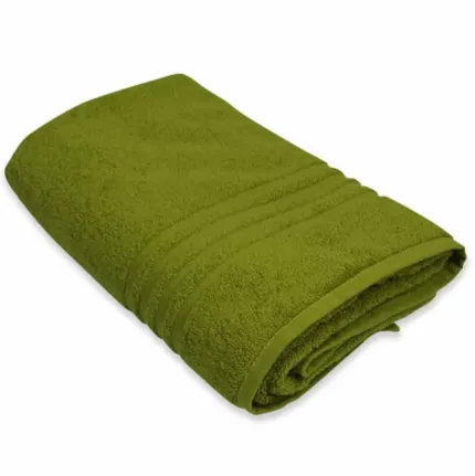 Ręcznik frotte 50x90cm 100% bawełna zielony ozdobiony tasiemką