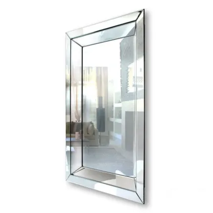 Lustro prostokątne Tetyda 80/120cm klasyczne w prostej fazowanej ramie