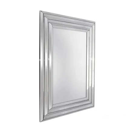 Lustro prostokątne Leone 80/140cm w ozdobnej schodkowo ułożonej ramie