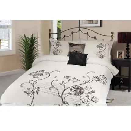 Pościel bawełniana Evora premium w kremowym kolorze 200x220 cm