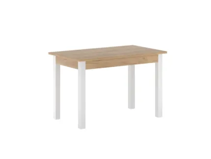 Stół rozkładany ST22-FX (dąb złoty craft/biały) 67x120(160)