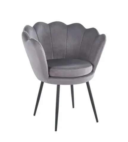 Fotel velvet FR1-FX (B) - Riviera 91 szary