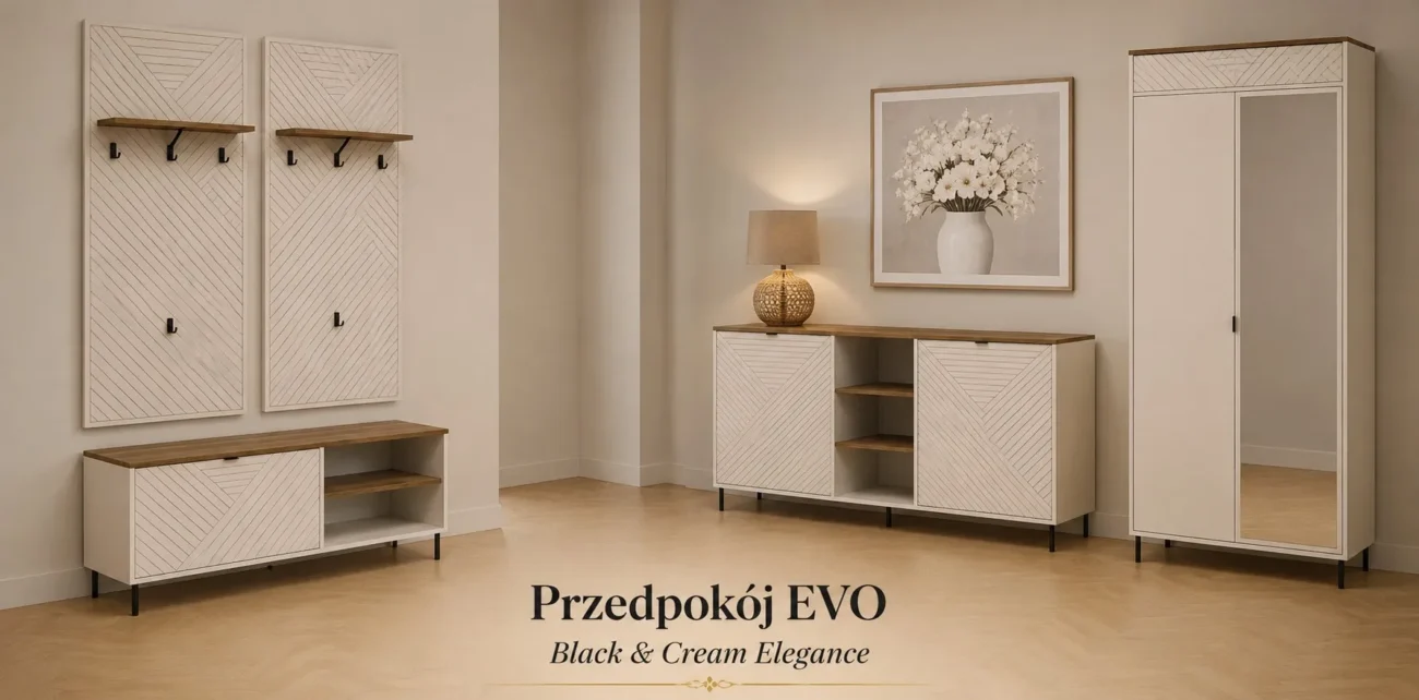 Przedpokój EVO – Black & Cream Elegance