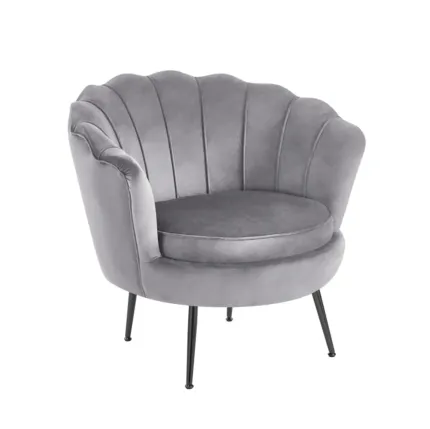 Fotel velvet LC-032-1 (B) - Riviera 91 szary