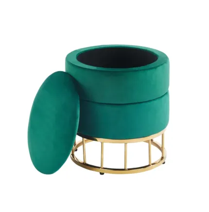 Pufa velvet P3-FX (G) (zielona)