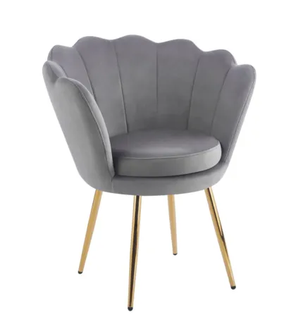 Fotel velvet FR1-FX (G) - Riviera 91 szary